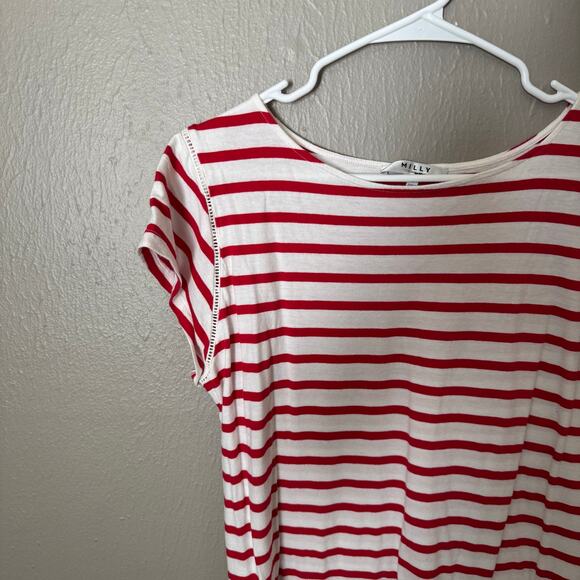 MILLY For Target Red and White Stripe T-Shirt Mini Dress Size Large casual - Picture 3 of 7